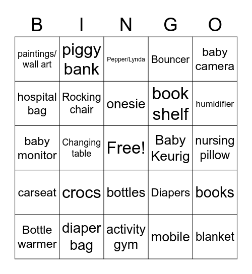 Julia and Kent Bingo Card