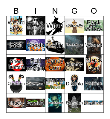 Halloween Bingo Card