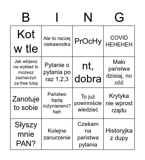 bNsz bingo Card