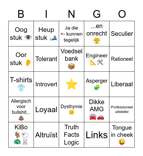 Paazverhalen Bingo Card