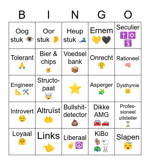 Paazverhalen Bingo Card