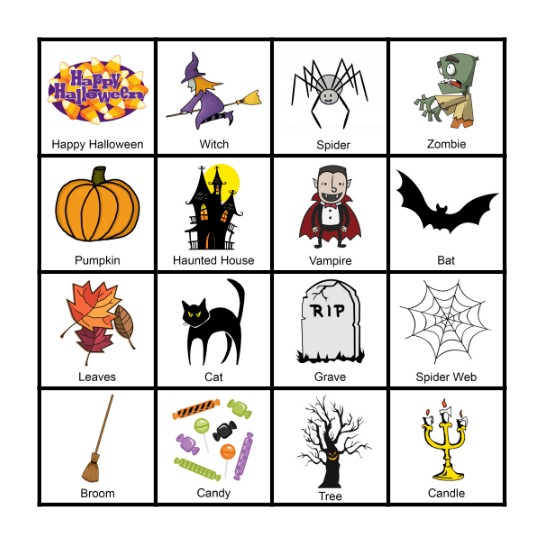 Halloween Bingo Card