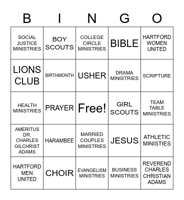 HARAMBEE NEW MEMBER Bingo Card