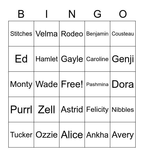 ACNH - LILSIMSIE Bingo Card