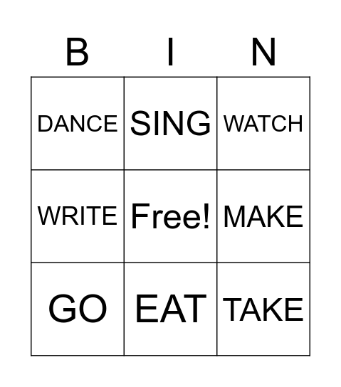 HUGO Bingo Card