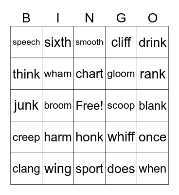 Sonday 19-24 Bingo Card