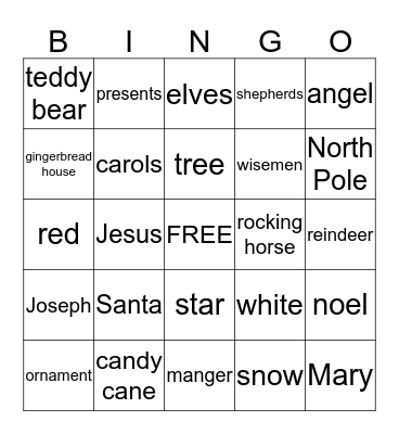 Christmas Bingo Card