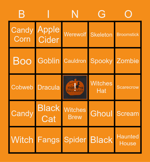 Halloween Bingo Card