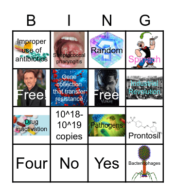 Antimicrobial Resistance Bingo Card