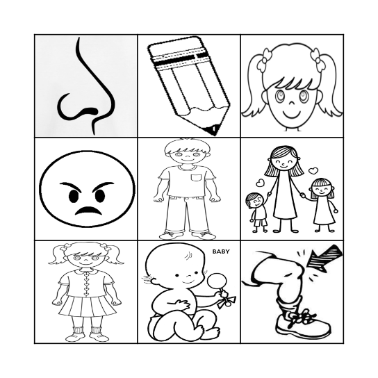 Big Vocabulary Bingo Card