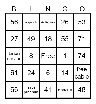 Sanford Estates Bingo Card