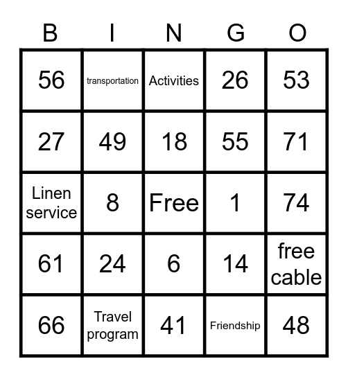 Sanford Estates Bingo Card