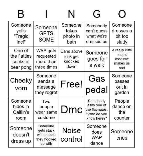 Partayyy Bingo Card