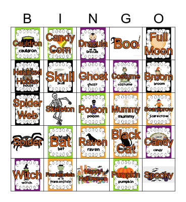 Halloween Bingo Card