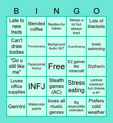 Alonna's Bingo Card