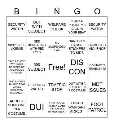HALLOWEEN BINGO Card