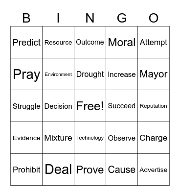 Halloween Bingo Card