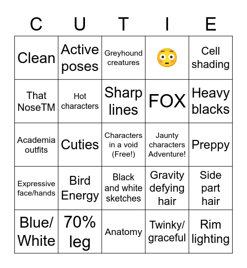 Meagan Art Bingo Card