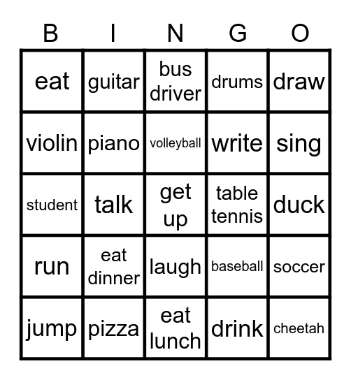 Thumbs Up 2 Bingo Card