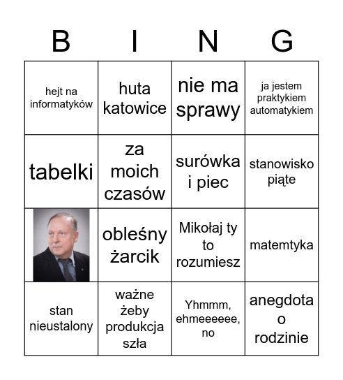 303 Bingo Card