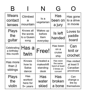 SHARED SERVICES Bingo Card