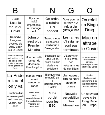 2021 Bingo Card