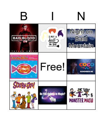 Halloween Music Therapy BINGO Card