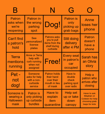 MV Bingo! Bingo Card