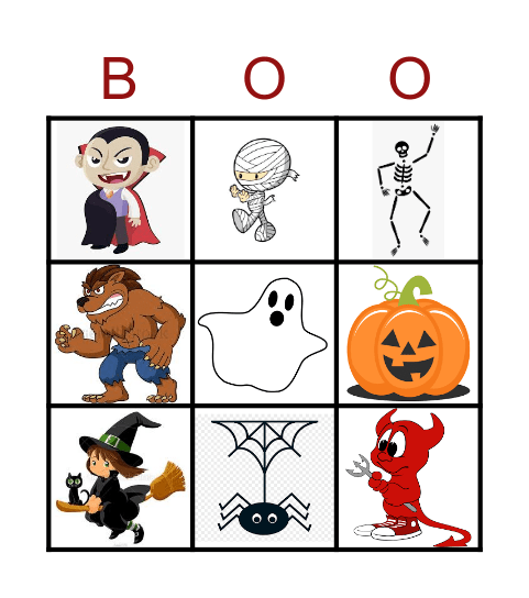 Halloween Bingo Card