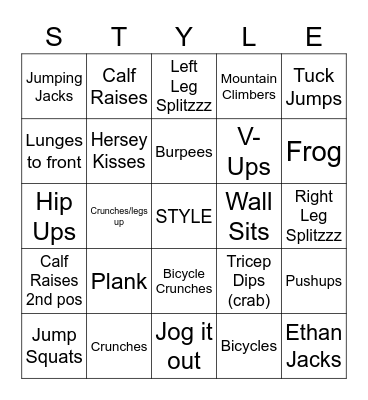 WORK IT - BINGO Card