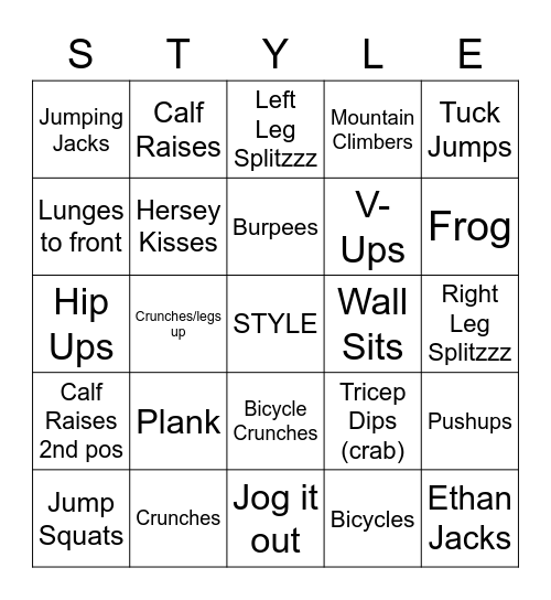 WORK IT - BINGO Card