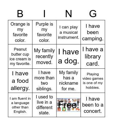 Fearless Fox BINGO Card