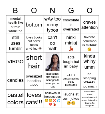 ella's Bingo Card