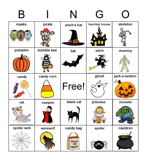 Halloween Bingo Card