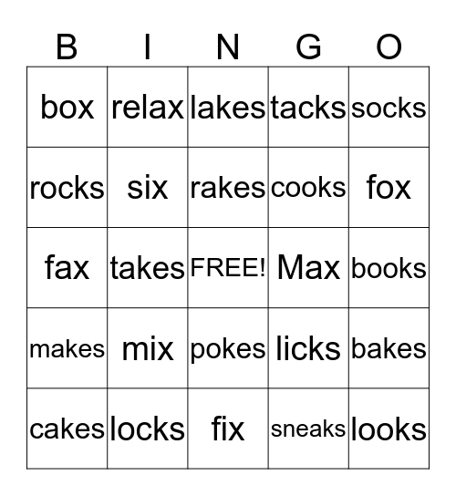 -ks Bingo Card