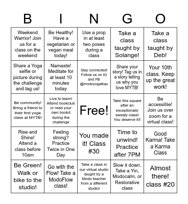Modo Bingo Card