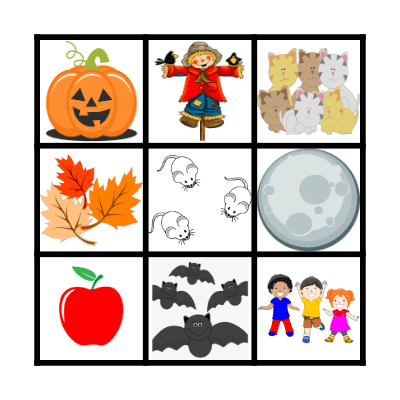 Mouse's First Halloween Bingo Card