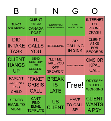 IC Bingo Card