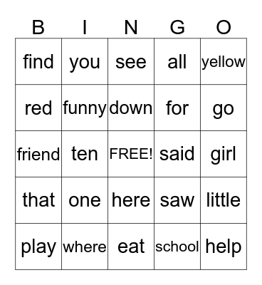 Bingo Card