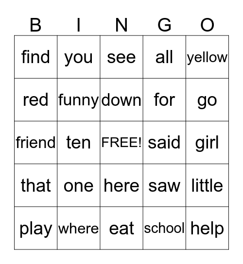 Bingo Card