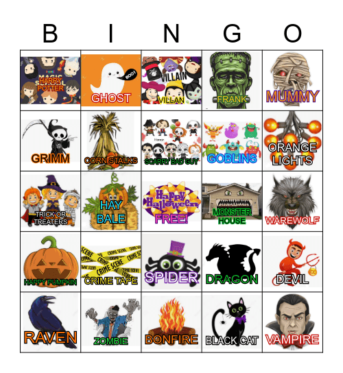 AROUND TOWN HALLOWEEN DECOR Bingo Card