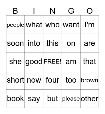 Bingo Card