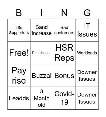 Scotty Doesnt Know Bingo Card