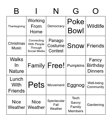 GRATEFUL BINGO 2 Bingo Card