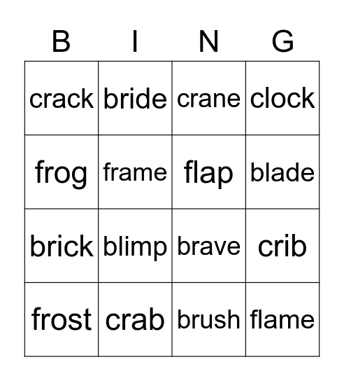 Unit 6 Bingo Card