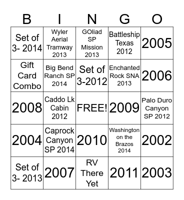 Ornament Sales Bingo Card