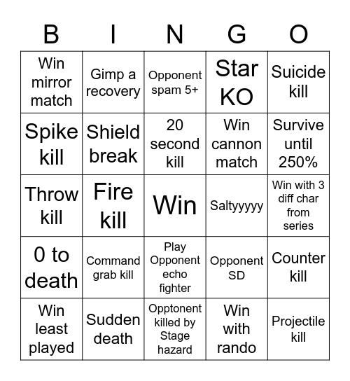 Bingo 4 Bingo Card