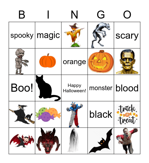 Halloween Bingo Card