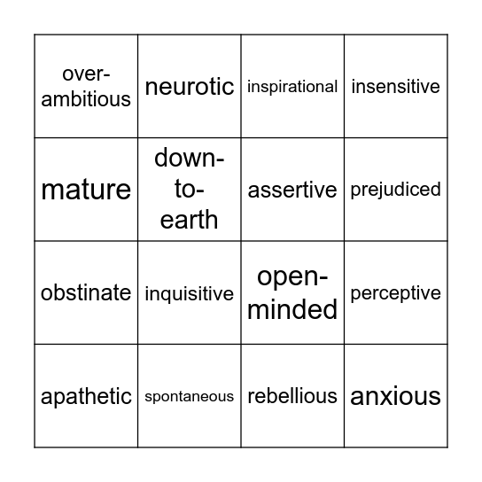 Bingo Card