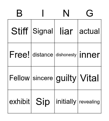 L3 Language Charm Bingo Card